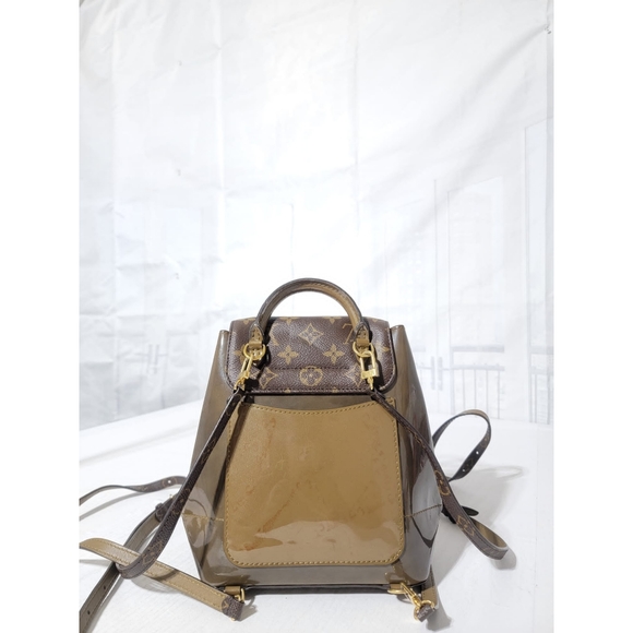 LOUIS VUITTON Monogram Coated Canvas And Vert Bronze Vernis Hot Springs … - Picture 3 of 16